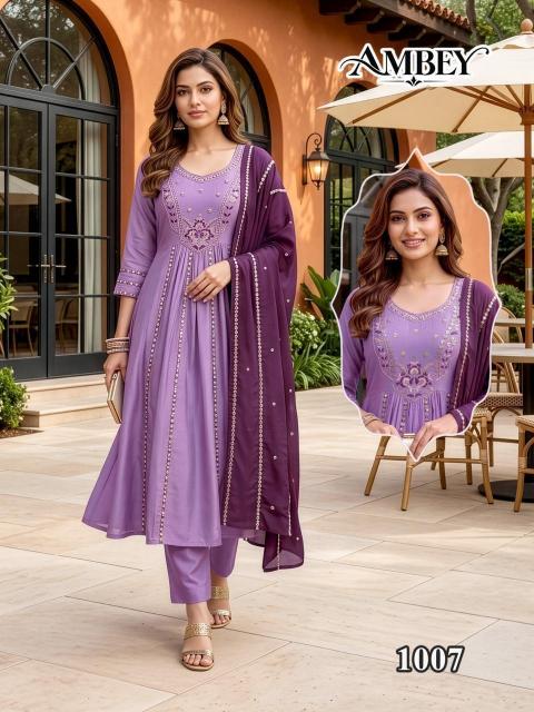 Desi kudi ambey 3pcs kurti exporter wholesaler